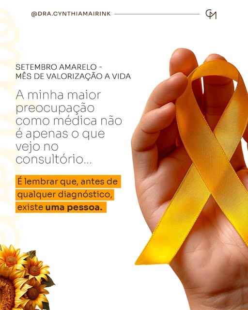 Estamos no Setembro, mês de conscientização a saúde mental e valorização da vida, e eu quero aprovei