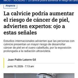 Puede el Trasplante Capilar, ser un factor protector para el cancer de piel ? 

En @lafmoficial el D