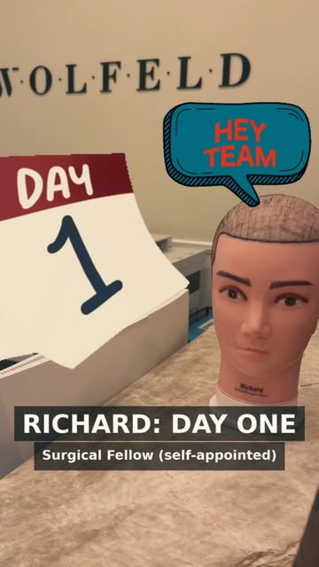Meet Richard - our new surgical fellow?
Credentials: limited. Confidence: LIMITLESS.
Procedures comp