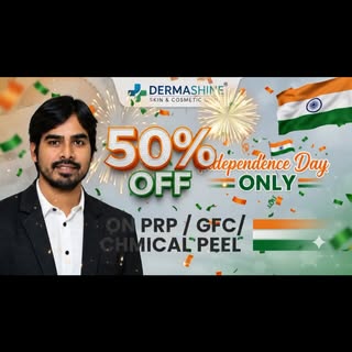 Independence Day offer, 50% off on all the procedures #dermashineSkin&CosmeticClinicPatna #dermatolo