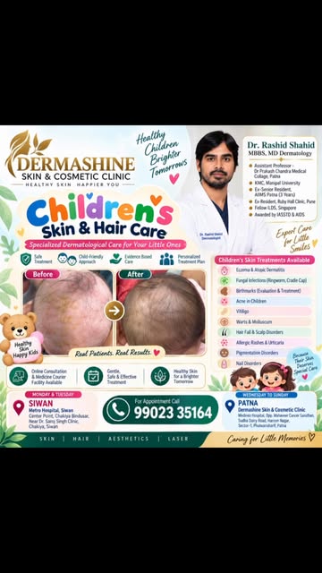 🌿 Healthy Skin. Stronger Hair. Happier Kids.
Specialized dermatological care for children.

#dermat