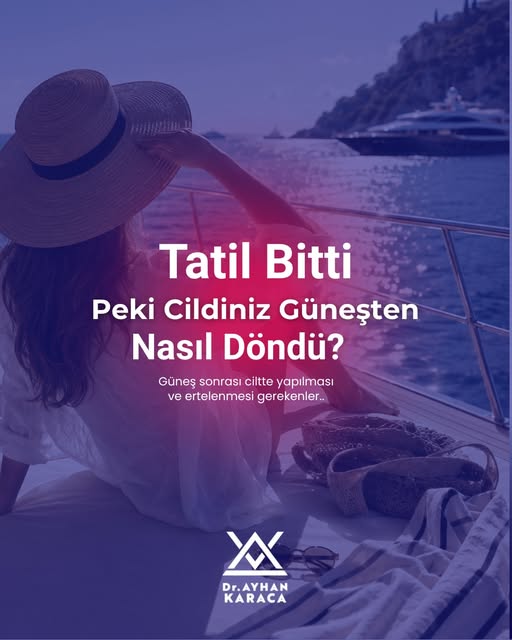 Tatil bitti. Peki cildiniz de tatilden sizin kadar mutlu döndü mü? ☀️🙂

Deniz, güneş, bronzluk… Tat