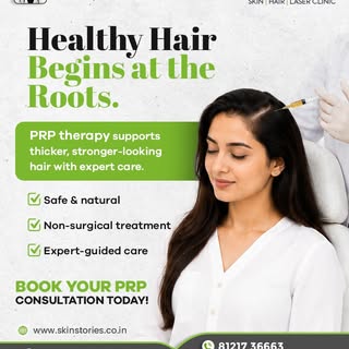 Healthy hair starts with healthy roots! 🌿

Struggling with hair thinning or hair loss? PRP (Platele