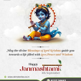 ✨ May the divine blessings of Lord Krishna fill your life with love, peace, wisdom, and happiness. �