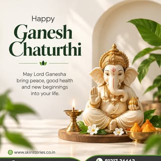 🌿 Happy Ganesh Chaturthi! 🙏🐘

May Lord Ganesha bring peace, good health, prosperity, and new begi