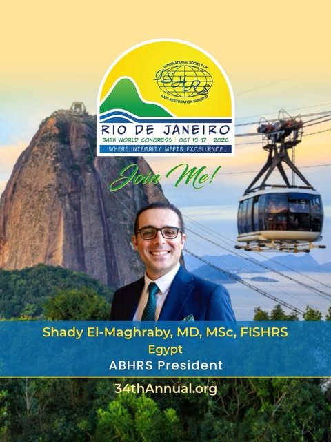 Join me at the ISHRS World Congress, October 15–17, 2026, in Rio de Janeiro! 🇧🇷
Looking forward to