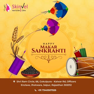 🌞✨ मकर संक्रांति की शुभकामनाएँ ✨🌞

नया साल, नई उमंग, और स्वस्थ त्वचा और बालों का संग!
Skinvel Hair