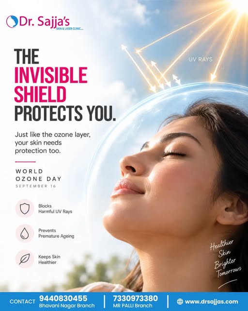 Just like the ozone layer protects our planet, our skin needs protection from harmful UV rays too.
T