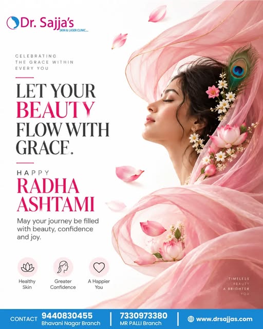 🌸 Let Your Beauty Bloom With Grace 🌸
This Radha Ashtami, may your life be filled with beauty, conf