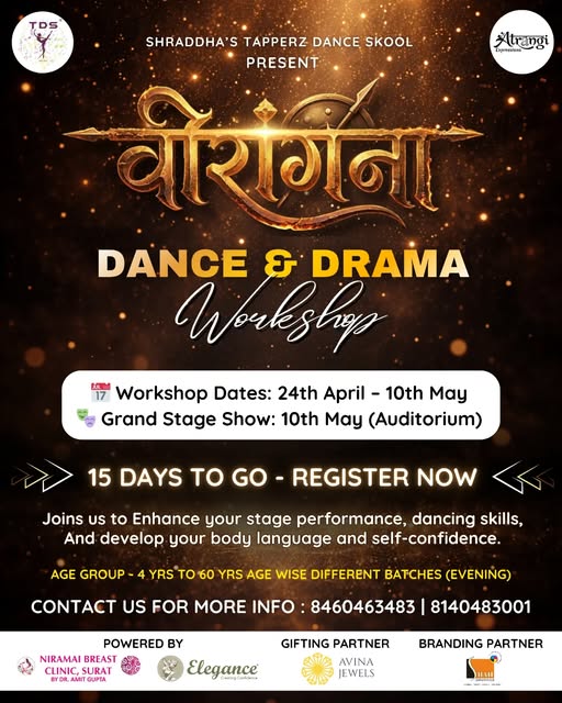 ✨ VEERANGANA – Dance & Drama Workshop ✨

Not just a workshop…
A stage where confidence is built, exp