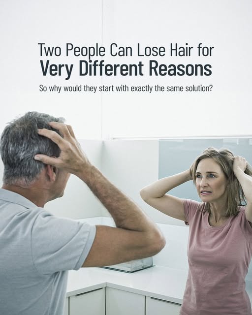 Two people can look in the mirror and say exactly the same thing: “I’m losing my hair.” One may be e