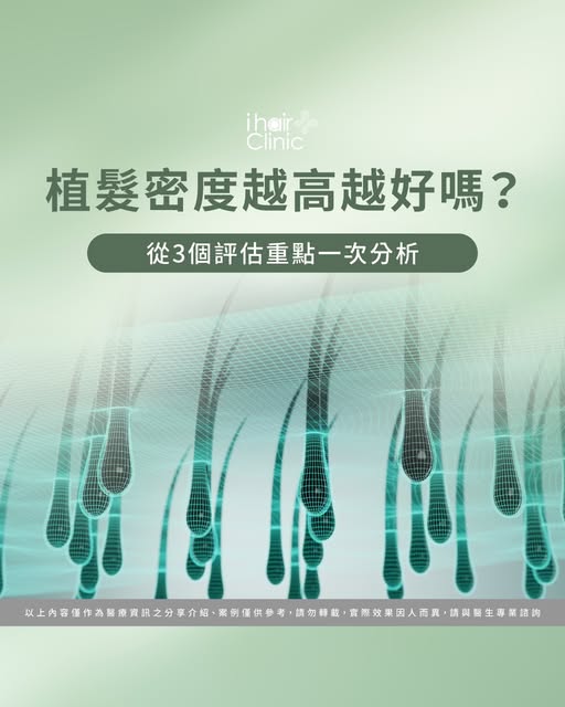 植髮密度越高越好？🤔 掌握3大評估關鍵，打造自然豐盈髮量！
-
許多髮友會認為，植髮密度越高
髮量看起來就越豐厚，效果也越好？
其實並不一定
植髮並非一味追求高密度
更需要考量毛囊的健康生長環境
以