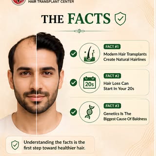 🚫 Hair loss myths can delay the right treatment.

Many people believe:
❌ Hair transplants look fake
