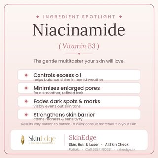 ✨ Ingredient Spotlight: Niacinamide (Vitamin B3) ✨

If your skincare could pick one gentle all-round