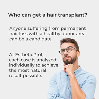 Who can get a hair transplant?

Anyone suffering from permanent hair loss with a healthy donor area 