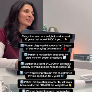 Things I’ve seen as a weight loss doctor that would shock you 👇

1️⃣ 12 years of “just eat less” en