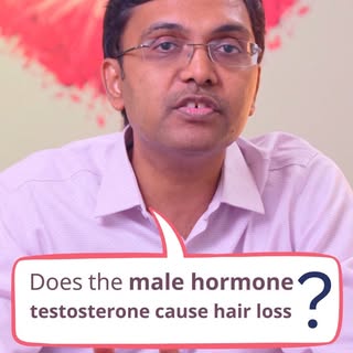Does the male hormone testosterone cause hair loss?

#hairloss #HairFall #hairfallcauses #hairlossca