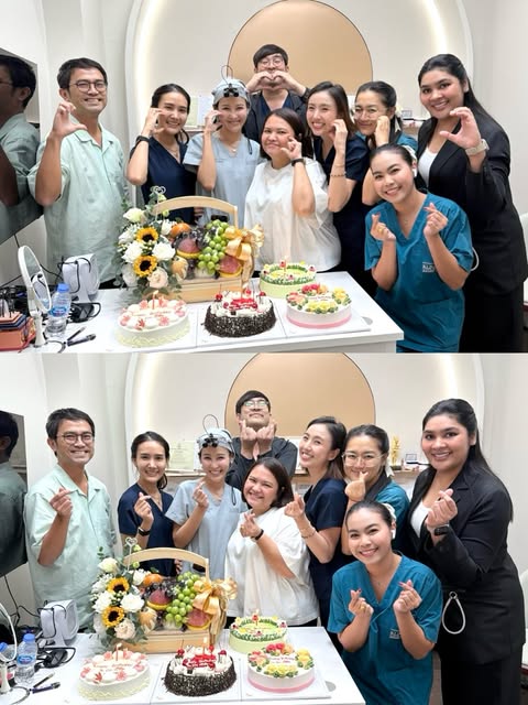 ขอบคุณสำหรับเซอร์ไพรซ์วันเกิดนะคะ 🎂🤍✨

ขอบคุณเค้กน่ารัก ๆ จากผู้บริหาร คุณบอย หมอเติ้ล หมอจ้า คุณห