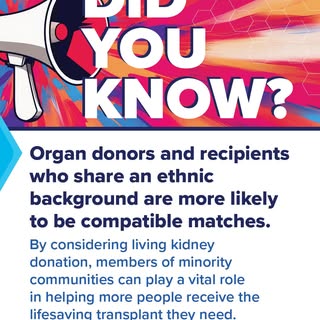 A kidney transplant doesn't just change a life—it can give someone their future back.

More than 27,
