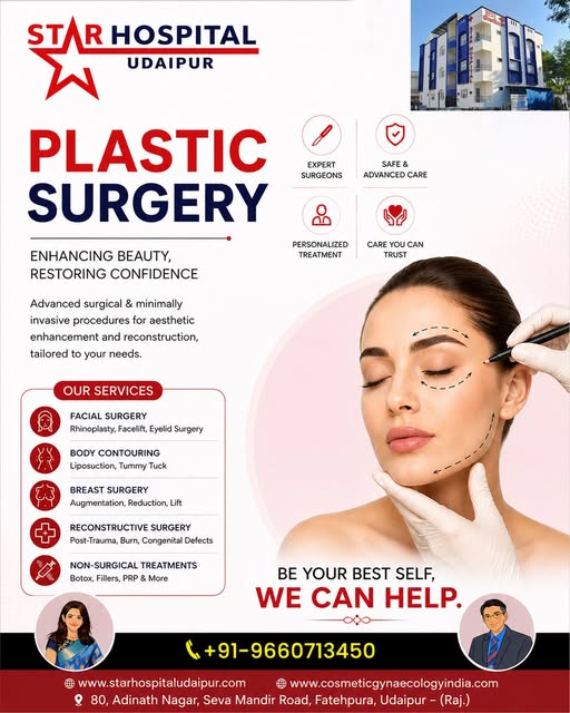 Plastic Surgery in Udaipur | Star Hospital

Enhancing beauty, restoring confidence and supporting yo