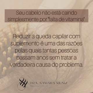 Seu cabelo não cai apenas por falta de vitaminas.

A queda capilar pode estar relacionada a alteraçõ