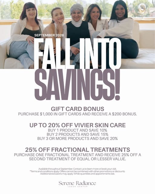 FALL INTO SAVINGS THIS MONTH ✨
Treat yourself—or someone special—with our limited-time September pro