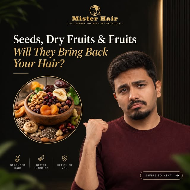 Biotin won't fix a bald patch. 💊❌

Salmon, nuts, beetroot, avocados — great for your body. Not a ha