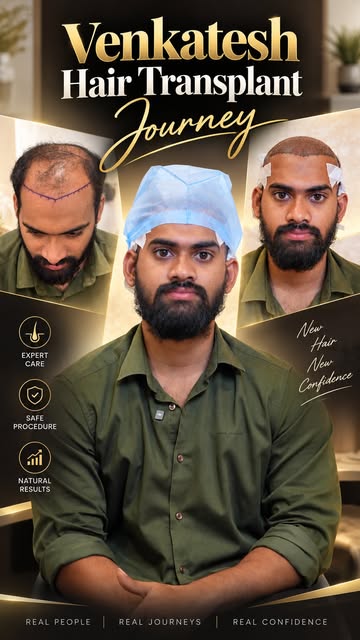 Venkatesh didn't wait until it was "too late." 💯

Balding doesn't wait for the "right time" — the l