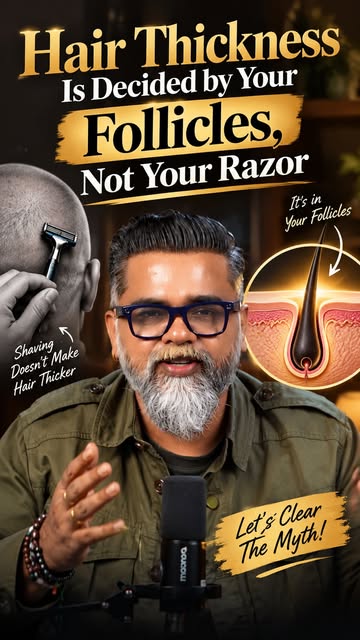 Shaving your head won't make your hair grow back thicker. 🪒❌

It's one of the most common hair myth