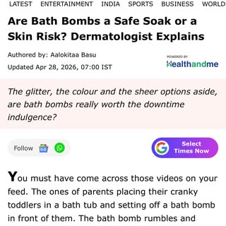 I advise checking labels before using bath bombs—artificial dyes and strong fragrances can trigger s