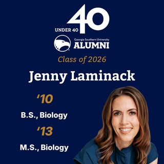So excited and honored to be part of Georgia Southern’s top 40 under 40 for 2026! 🤍🦅💙