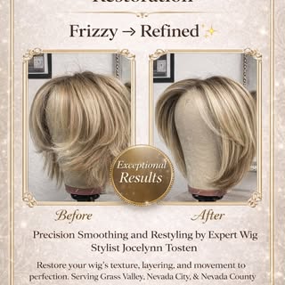 Frizzy ➝ Refined ✨

Grass Valley wig restoration done right.

Before you replace your wig… restore i