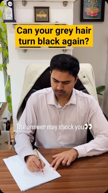 Comment “Grey” below and I’ll tell you what you can actually do about it! #drkcdharamkumar #greyhair