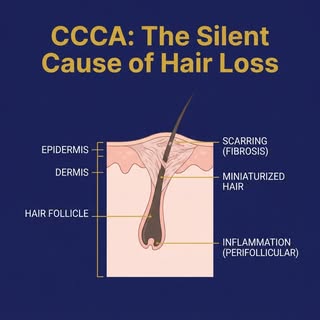 CCCA — the silent cause of hair loss you need to know about. 🔍

Central Centrifugal Cicatricial Alo