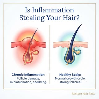 Is inflammation stealing your hair? 🔥

You've heard about genetics, stress, and hormones. But there