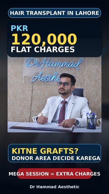 **Hair Transplant ke charges grafts ke hisaab se hain ya flat? 🤔**

Dr. Hammad Saleem explain karte