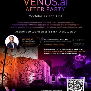 ¡EXPERIMENTA LA NUEVA ERA VENUS.ai! ✨

Únete a una noche exclusiva en @RestauranteLaLeche con cóctel