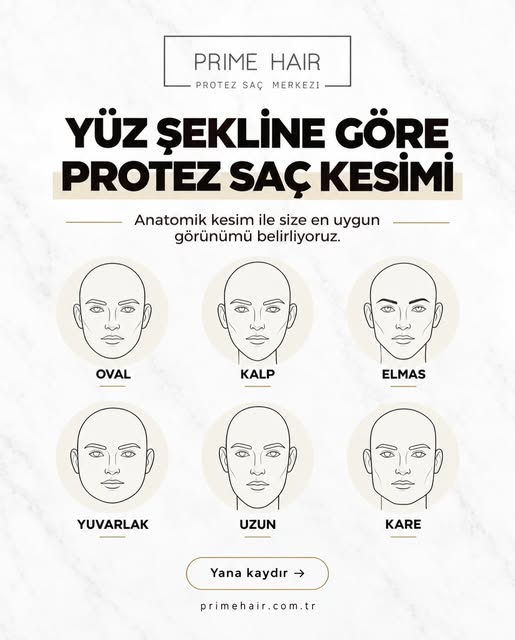 Her yüz şekline aynı saç kesimi yakışmaz. ✂️
Prime Hair’da protez saç uygulamasını yalnızca saç sist
