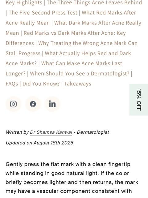 Red marks and dark marks after acne are not the same, and treating them the same way can lead to dis