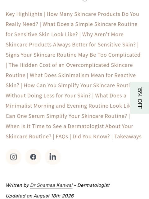 For whatsapp 
In my latest article, I look at how many skincare products are actually necessary, par