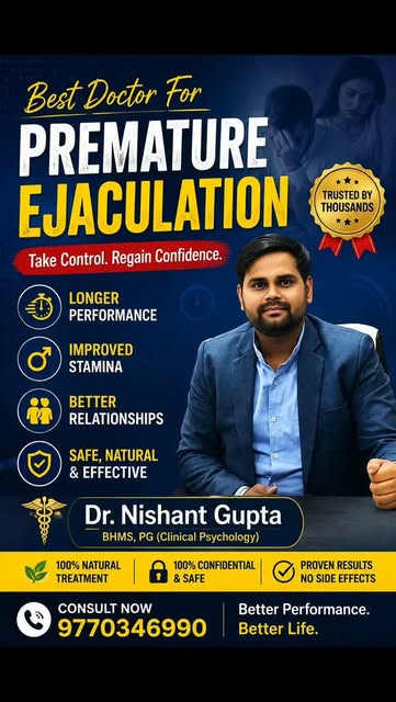 Jaldi discharge ho jata hai? 😟
Premature Ejaculation sirf sex life ko nahi, confidence aur relation