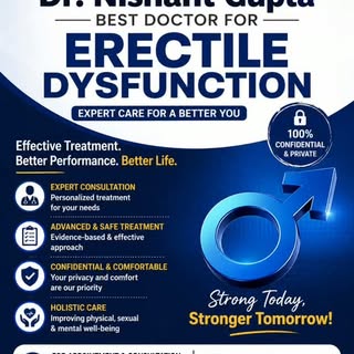 Struggling with erectile dysfunction? You’re not alone. 🩺

Dr. Nishant Gupta offers confidential co