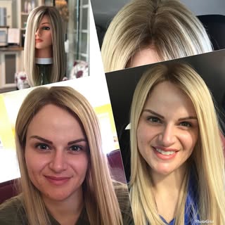Beautiful hair for a beautiful client.  Rene Color 11035 #folleabydanielalain #Folleawig#alopecia @g