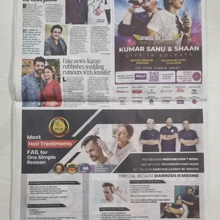 As seen in today’s Times of India.
10 lakh+ patients trusted Dr. Paul’s for advanced hair & skin car