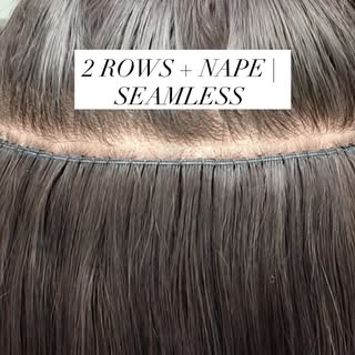 Chocolate Brunette — 2 Rows + Nape ✨

Seamless grow-out, glossy volume, and that invisible IBE® fini