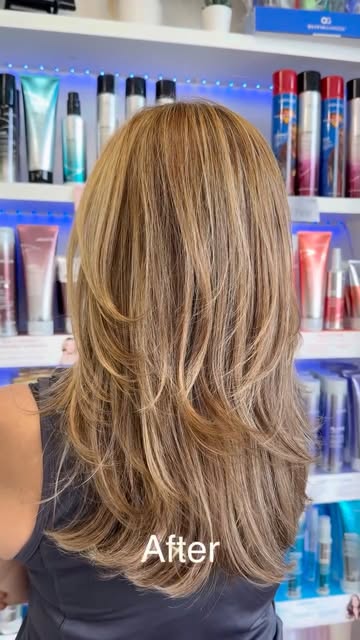 Before & after the Magic Sleek Treatment ✨ If you battle frizz, dryness, breakage, or dullness, this