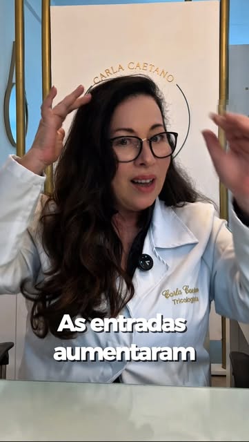 As entradas estão aumentando ou a coroa está ficando mais aparente, mas ainda existem fios nessas re