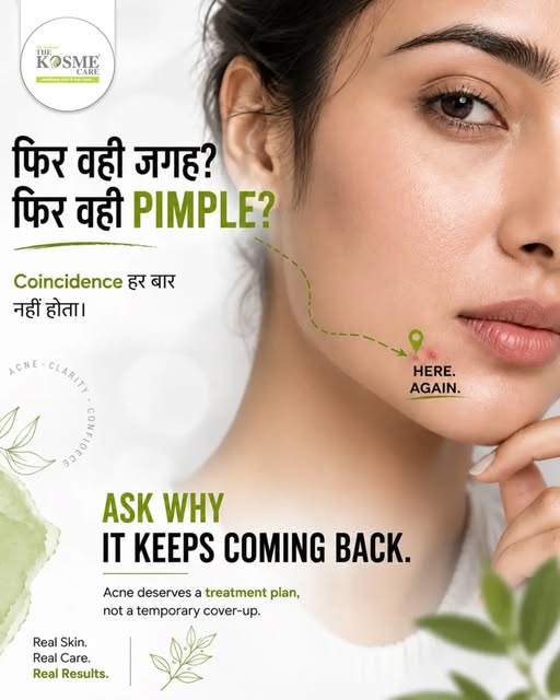 पिंपल बार-बार उसी जगह लौट रहा है? इस बार उसे छुपाइए नहीं… उसकी असली वजह को पहचानिए! ✨
.
.
𝐎𝐮𝐫 𝐒�