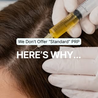 We don’t offer "standard" PRP, and that is intentional.⁠
⁠
PRP works because of platelets, but what 