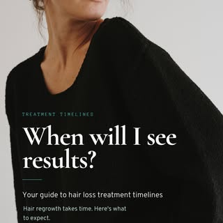 How long does it take for hair loss treatments to work?⁠
⁠
Whether you’re starting PRP for hair loss